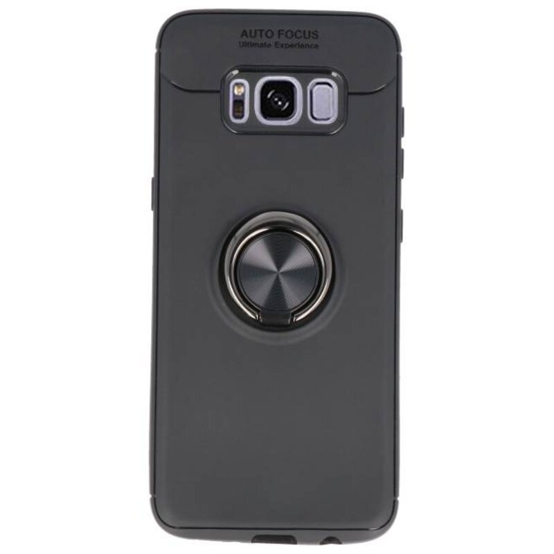Custodia Softcase per Galaxy S8 con supporto per anello nero
