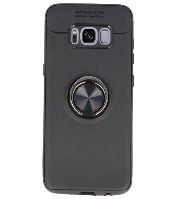 Softcase for Galaxy S8 Case with Ring Holder Black