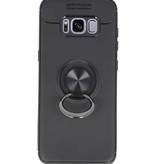 Softcase for Galaxy S8 Case with Ring Holder Black