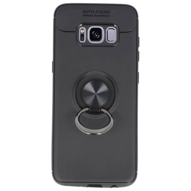 Custodia Softcase per Galaxy S8 con supporto per anello nero