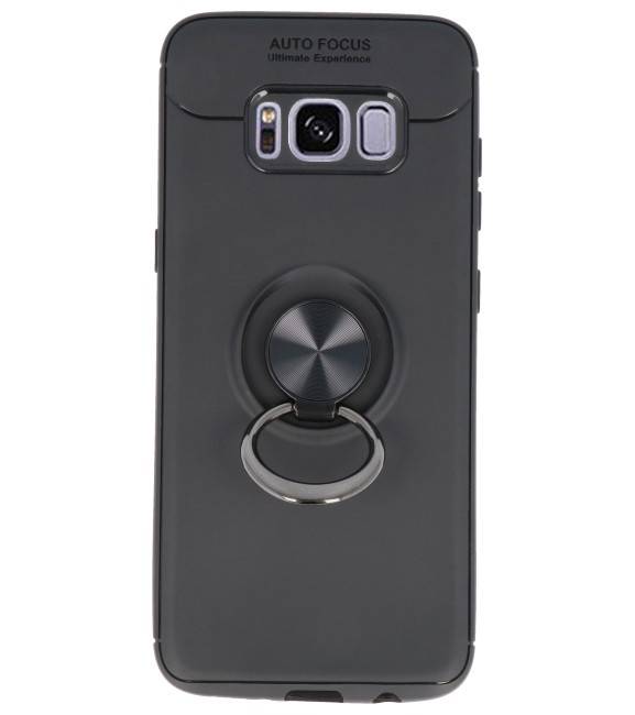 Softcase für Galaxy S8 Case mit Ringhalter Schwarz