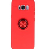 Softcase til Galaxy S8 Taske med Ring Holder Red