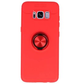 Custodia Softcase per Galaxy S8 con anello rosso