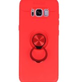 Custodia Softcase per Galaxy S8 con anello rosso