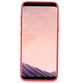 Étui souple pour Galaxy S8 avec porte-anneau rouge