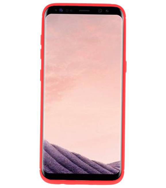 Softcase for Galaxy S8 Case with Ring Holder Red