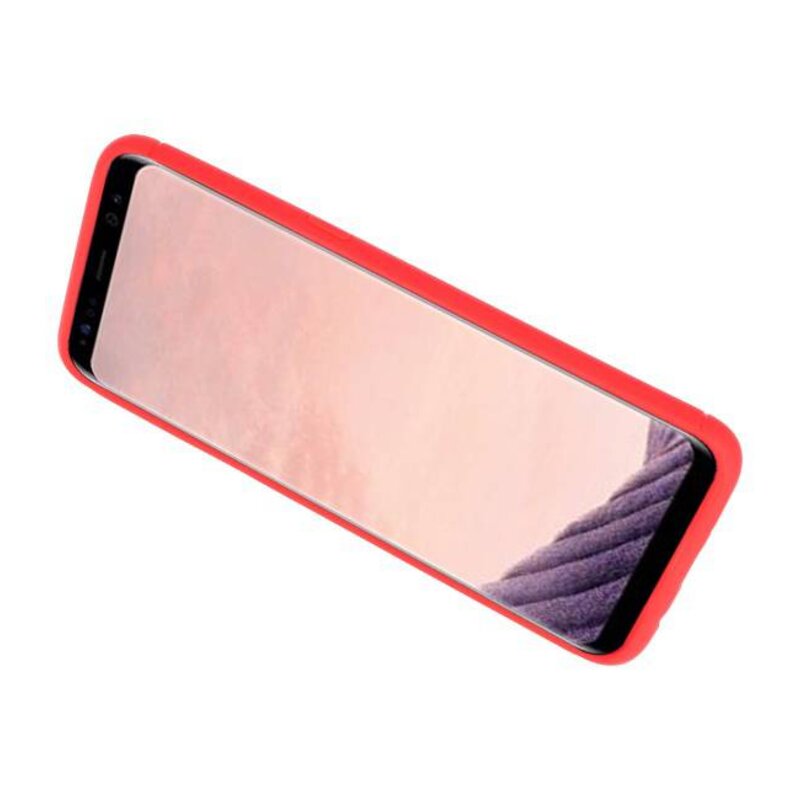 Softcase til Galaxy S8 Taske med Ring Holder Red