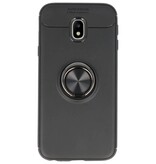 Custodia Softcase per Galaxy J3 2017 con supporto per anello nero