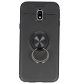 Custodia Softcase per Galaxy J3 2017 con supporto per anello nero