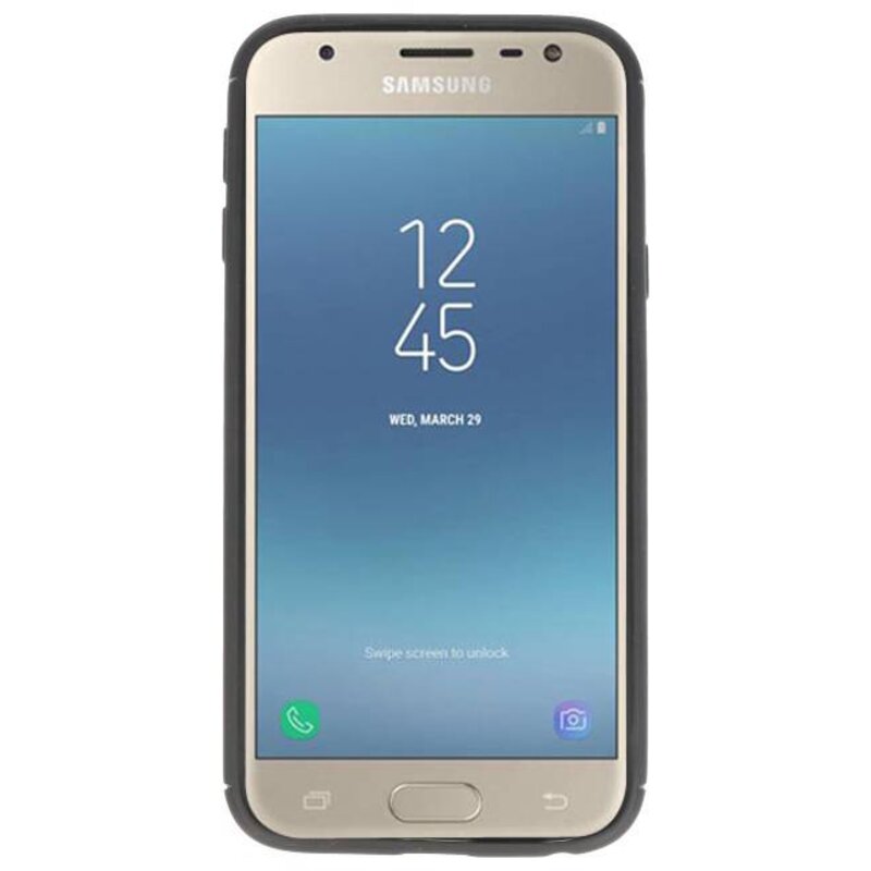 Custodia Softcase per Galaxy J3 2017 con supporto per anello nero