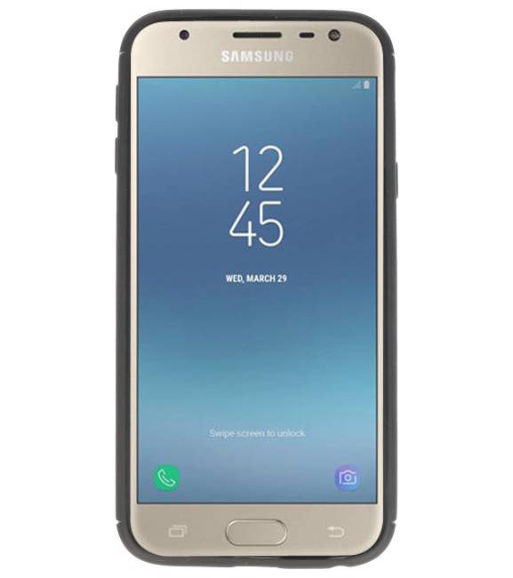 Softcase für Galaxy J3 2017 Case mit Ringhalter Schwarz