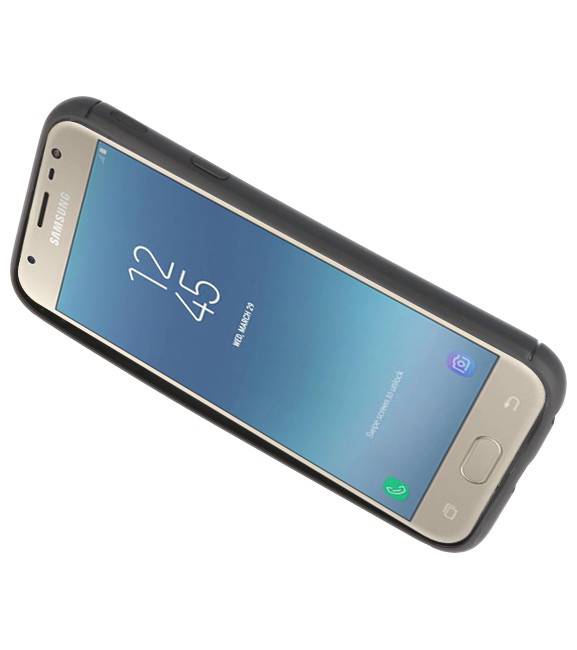 Softcase für Galaxy J3 2017 Case mit Ringhalter Schwarz
