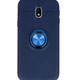 Funda Softcase para Galaxy J3 2017 con soporte para anillo Navy