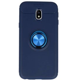 Softcase pour Galaxy J3 2017 Etui avec Porte-Bague Marine