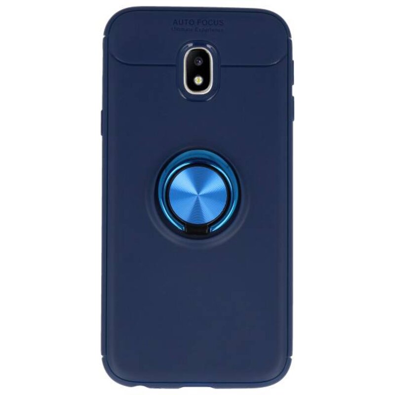 Softcase für Galaxy J3 2017 Case mit Ringhalter Navy