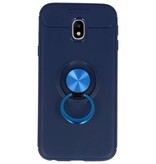 Funda Softcase para Galaxy J3 2017 con soporte para anillo Navy