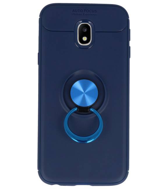 Softcase für Galaxy J3 2017 Case mit Ringhalter Navy