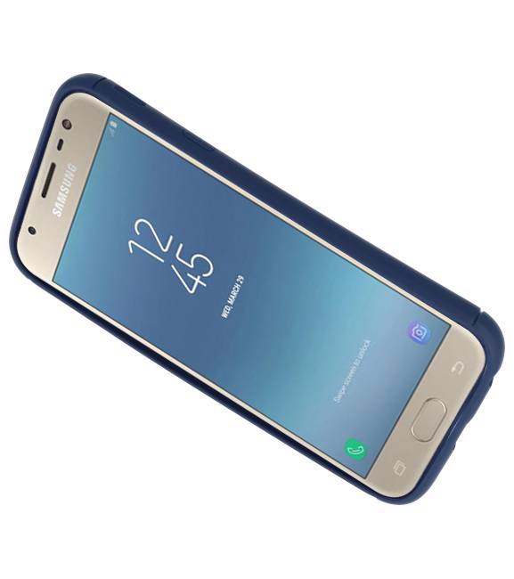 Funda Softcase para Galaxy J3 2017 con soporte para anillo Navy