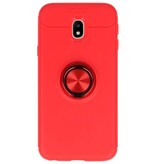 Funda para Galaxy J3 2017 con soporte para anillo rojo