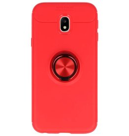 Custodia Softcase per Galaxy J3 2017 con anello rosso