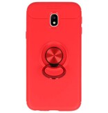 Funda para Galaxy J3 2017 con soporte para anillo rojo