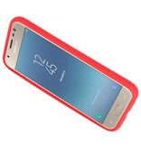 Softcase für Galaxy J3 2017 Etui mit Ringhalter Rot