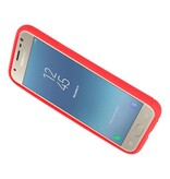 Funda para Galaxy J3 2017 con soporte para anillo rojo