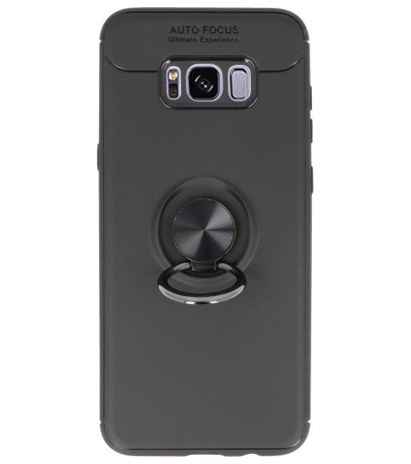 Soft Case für Galaxy S8 Plus Case mit Ringhalter Schwarz