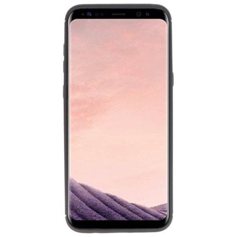Softcase voor Galaxy S8 Plus Hoesje met Ring Houder Zwart