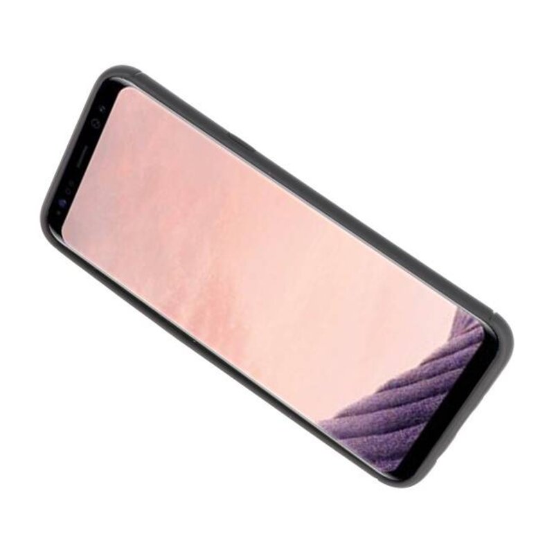 Softcase voor Galaxy S8 Plus Hoesje met Ring Houder Zwart