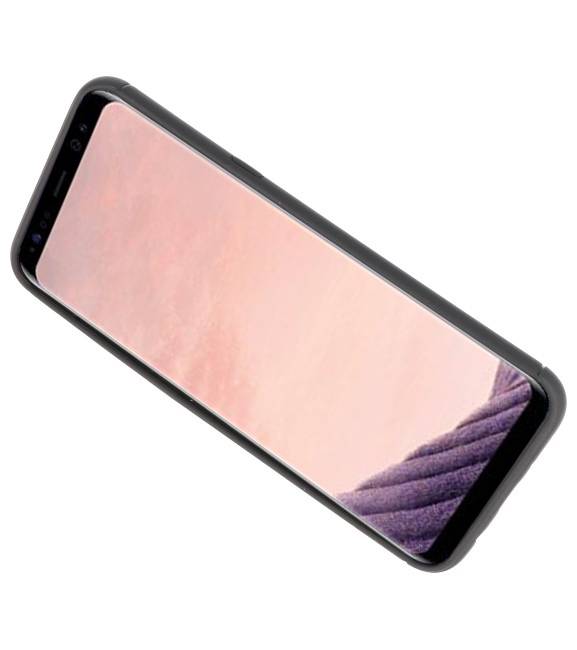 Softcase voor Galaxy S8 Plus Hoesje met Ring Houder Zwart