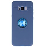 Étui souple pour étui Galaxy S8 Plus avec porte-bague bleu marine