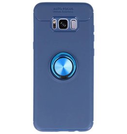 Softcase voor Galaxy S8 Plus Hoesje met Ring Houder Navy