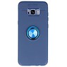 Étui souple pour étui Galaxy S8 Plus avec porte-bague bleu marine