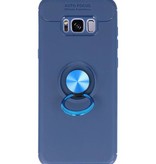 Softcase voor Galaxy S8 Plus Hoesje met Ring Houder Navy