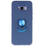 Étui souple pour étui Galaxy S8 Plus avec porte-bague bleu marine