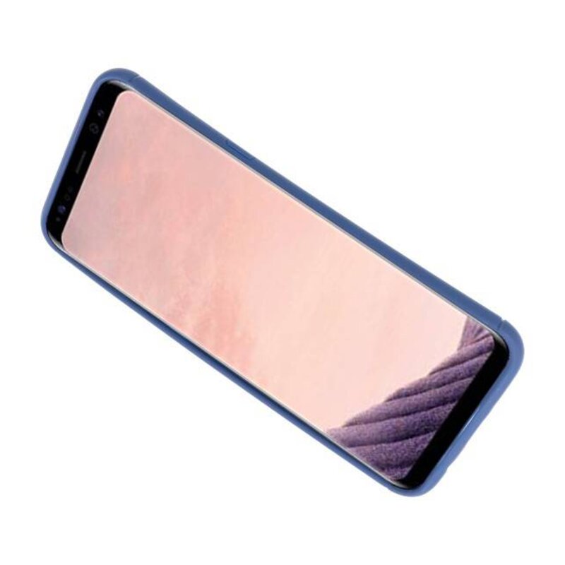 Blødtui til Galaxy S8 Plus Taske med Ring Holder Navy