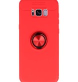 Custodia Softcase per Galaxy S8 Plus con anello rosso