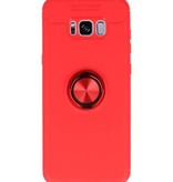 Softcase voor Galaxy S8 Plus Hoesje met Ring Houder Rood