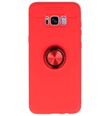 Softcase voor Galaxy S8 Plus Hoesje met Ring Houder Rood