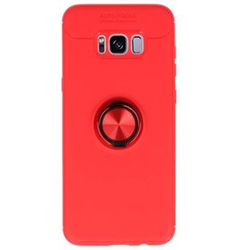 Custodia Softcase per Galaxy S8 Plus con anello rosso