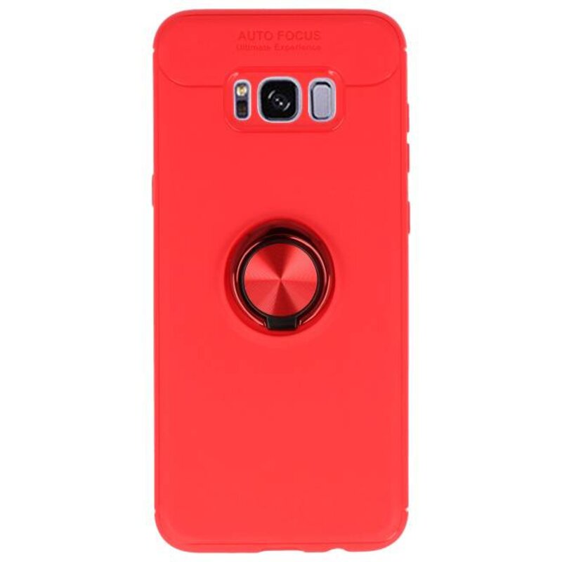 Funda para Galaxy S8 Plus con soporte para anillo rojo