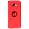 Custodia Softcase per Galaxy S8 Plus con anello rosso