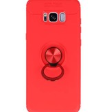 Étui souple pour Galaxy S8 Plus avec porte-anneau rouge