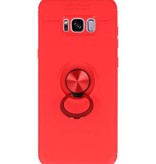 Softcase voor Galaxy S8 Plus Hoesje met Ring Houder Rood