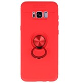 Étui souple pour Galaxy S8 Plus avec porte-anneau rouge