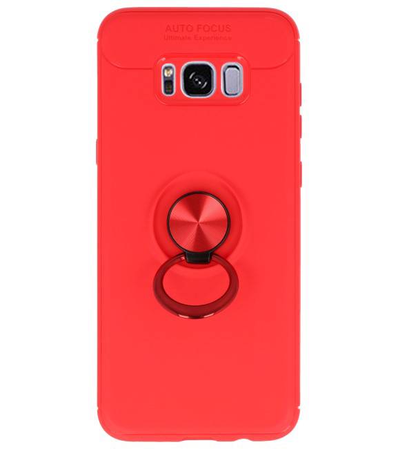 Funda para Galaxy S8 Plus con soporte para anillo rojo