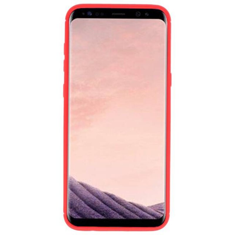 Étui souple pour Galaxy S8 Plus avec porte-anneau rouge