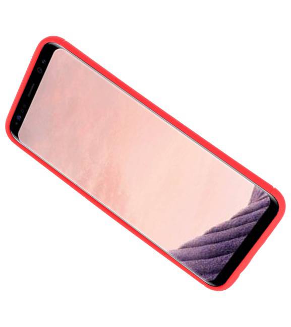 Softcase voor Galaxy S8 Plus Hoesje met Ring Houder Rood