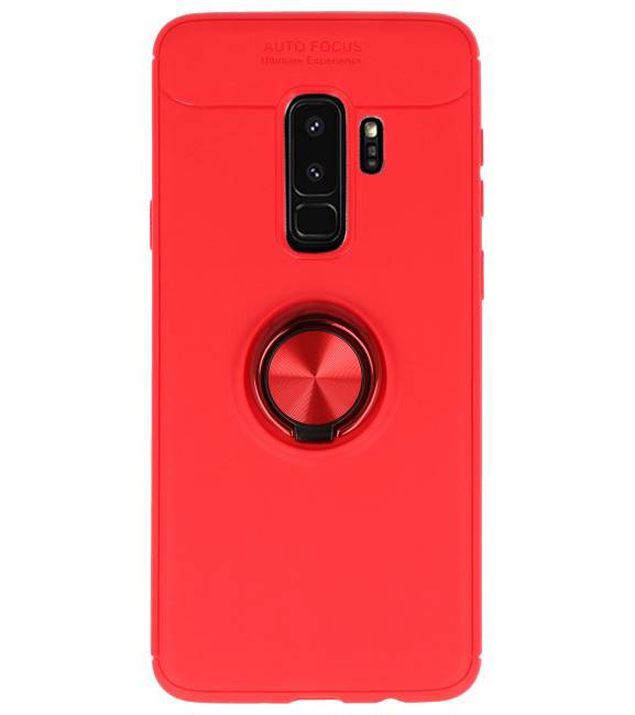 Soft case for Galaxy S9 Plus Case with Ring Holder Red